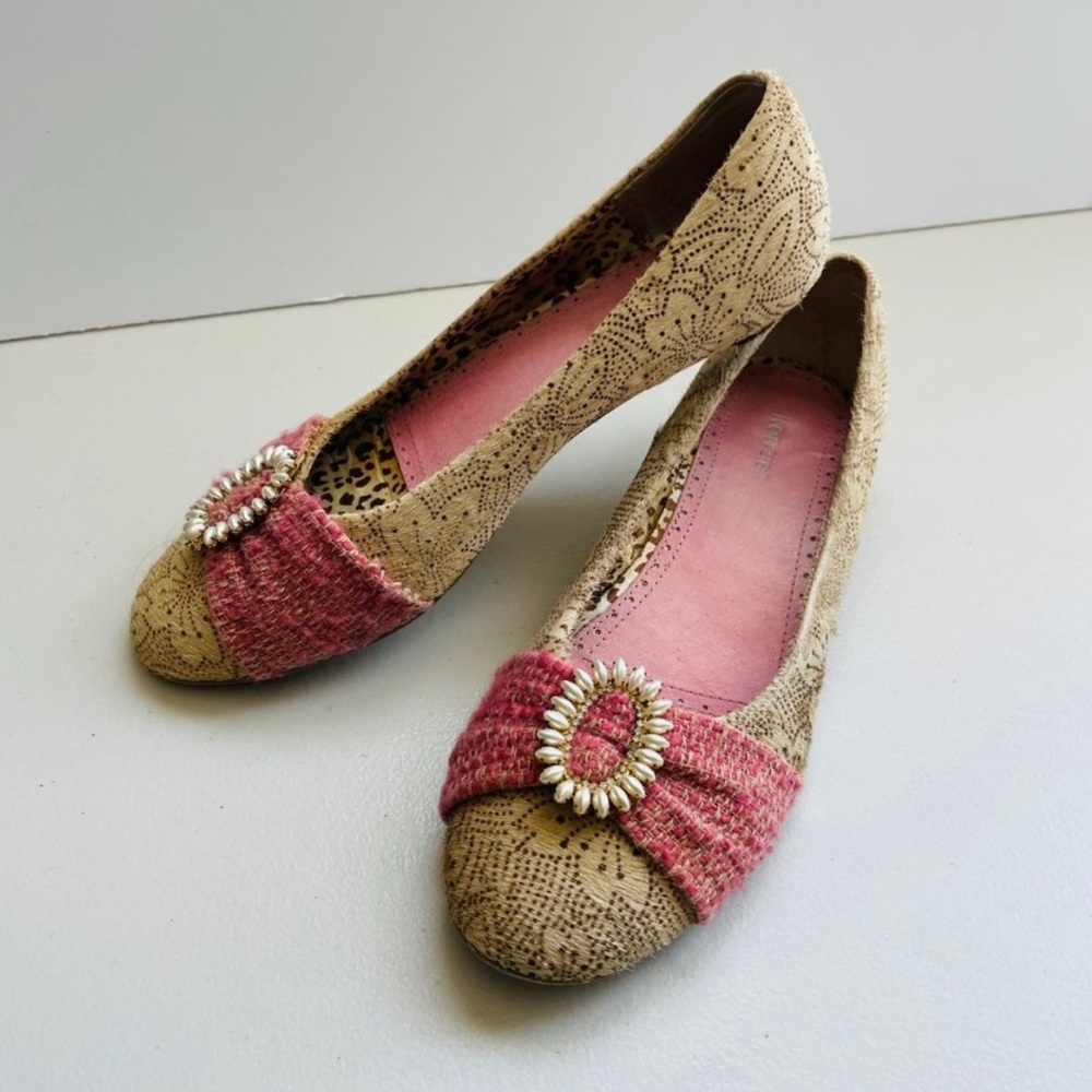 Kenzie Womens Calf Fur Leather Teren Flats Size 8.5M